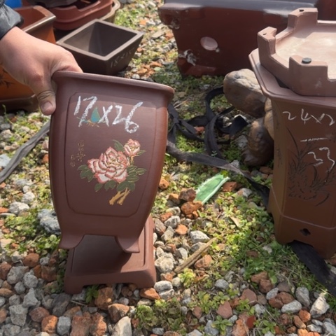 红陶紫砂花盆盆景盆栽