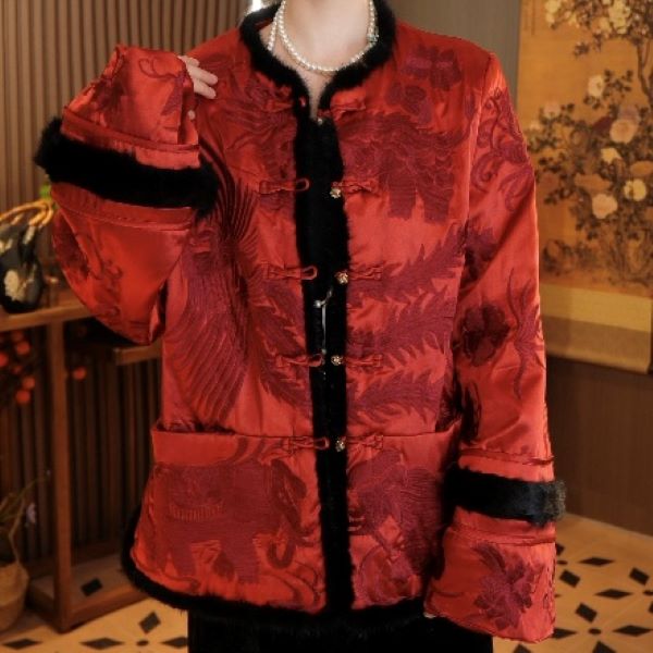 【凤中有象】重磅刺绣国风冬款加厚外套2024B2150开心