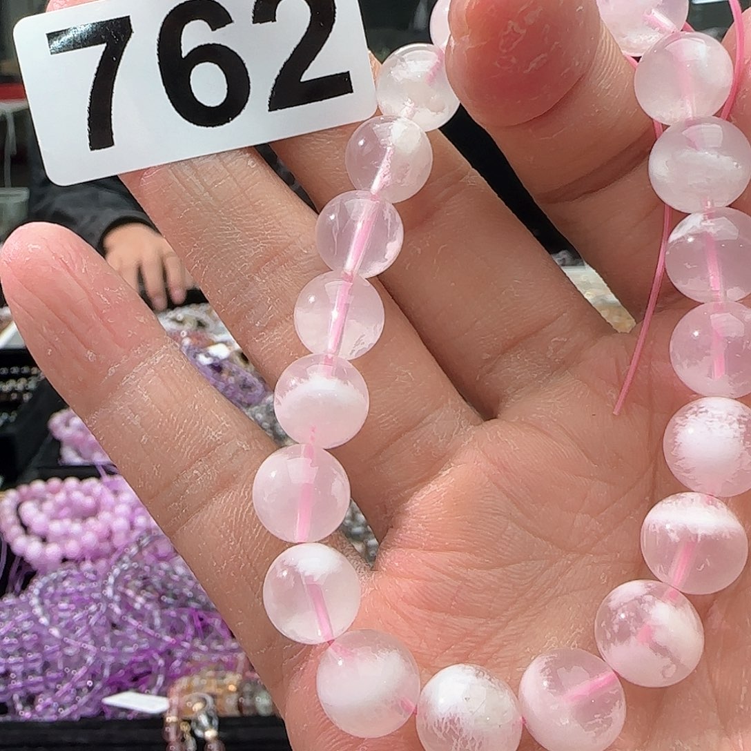 水晶手链未镶嵌762粉雪花