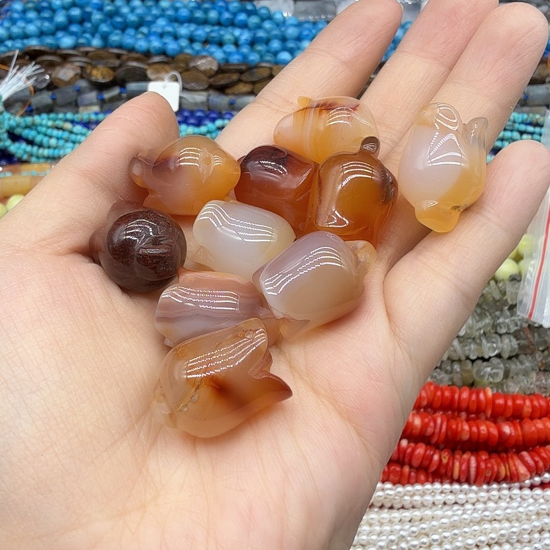 珠宝半成品未镶嵌水晶卡20红玛铃兰花3颗