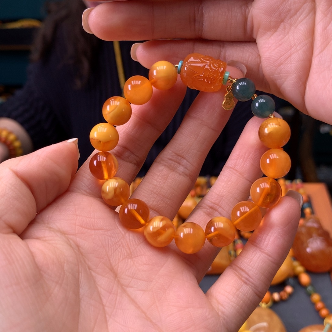 蜜蜡未镶嵌手串天然