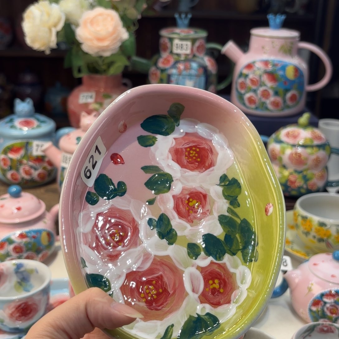 景德镇手绘高温釉下彩陶瓷茶具
