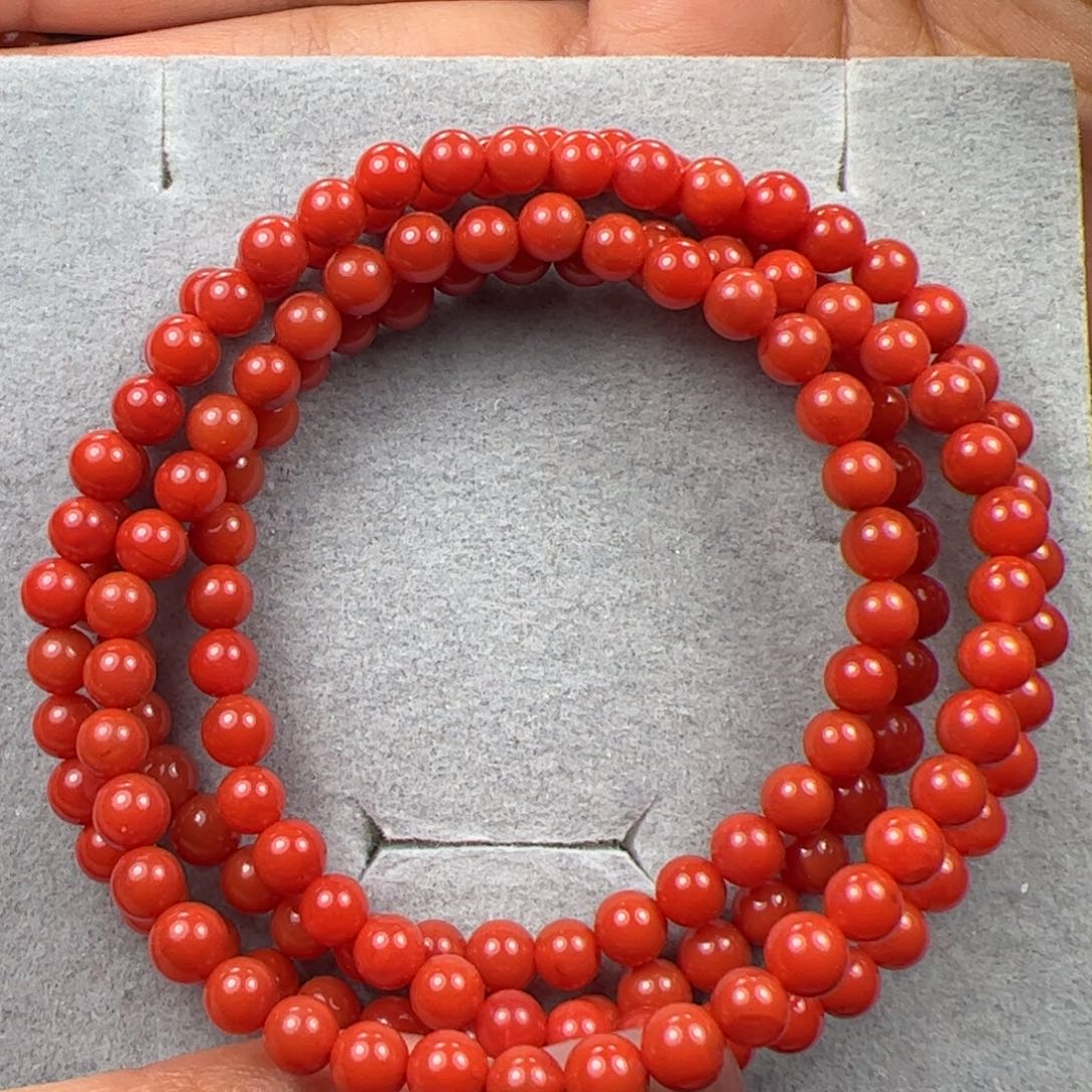 未镶嵌4+珠串南红玛瑙