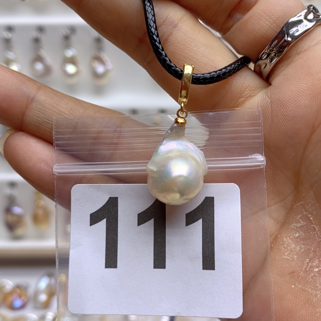 淡水珍珠银S925镶嵌颈饰111