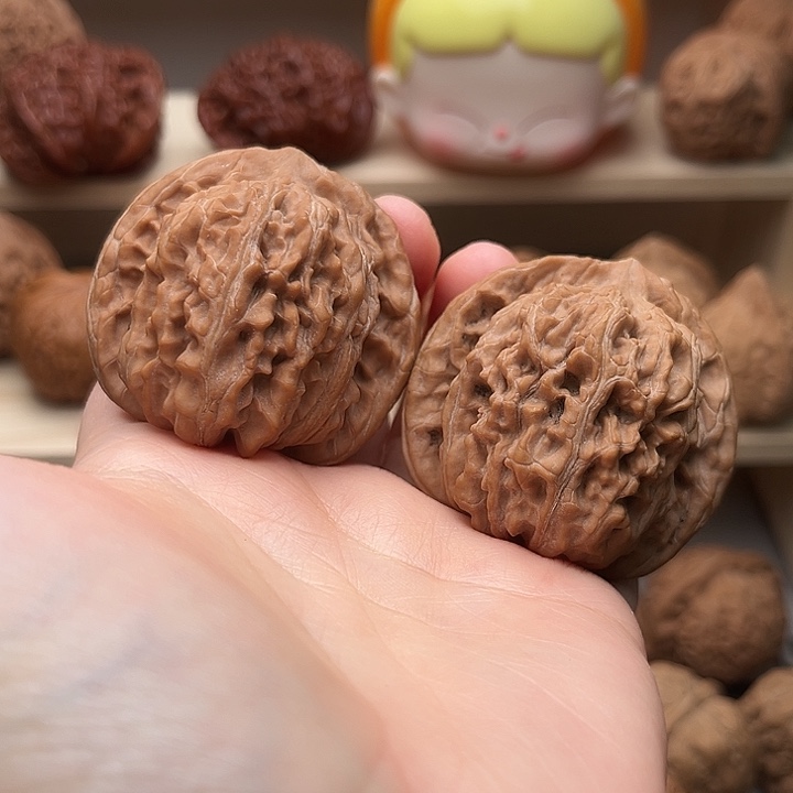 唐***香文玩核桃吊坠四座楼45