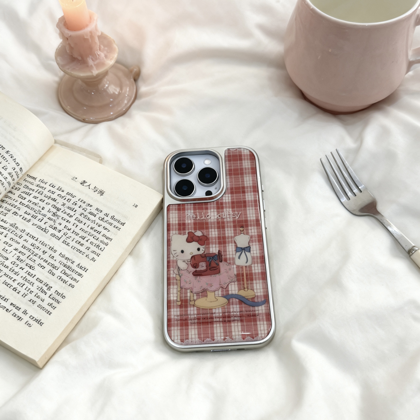 缝纫机KT银边滴胶网红适用于苹果17手机壳