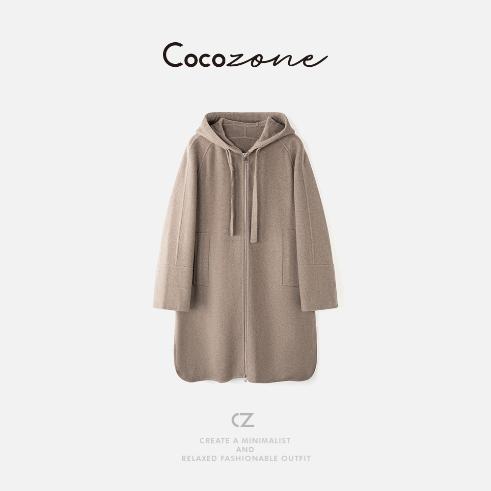 COCO ZONE 刘一一 "肖恩大衣"绵羊毛莱赛尔混纺外套 CD2A2464