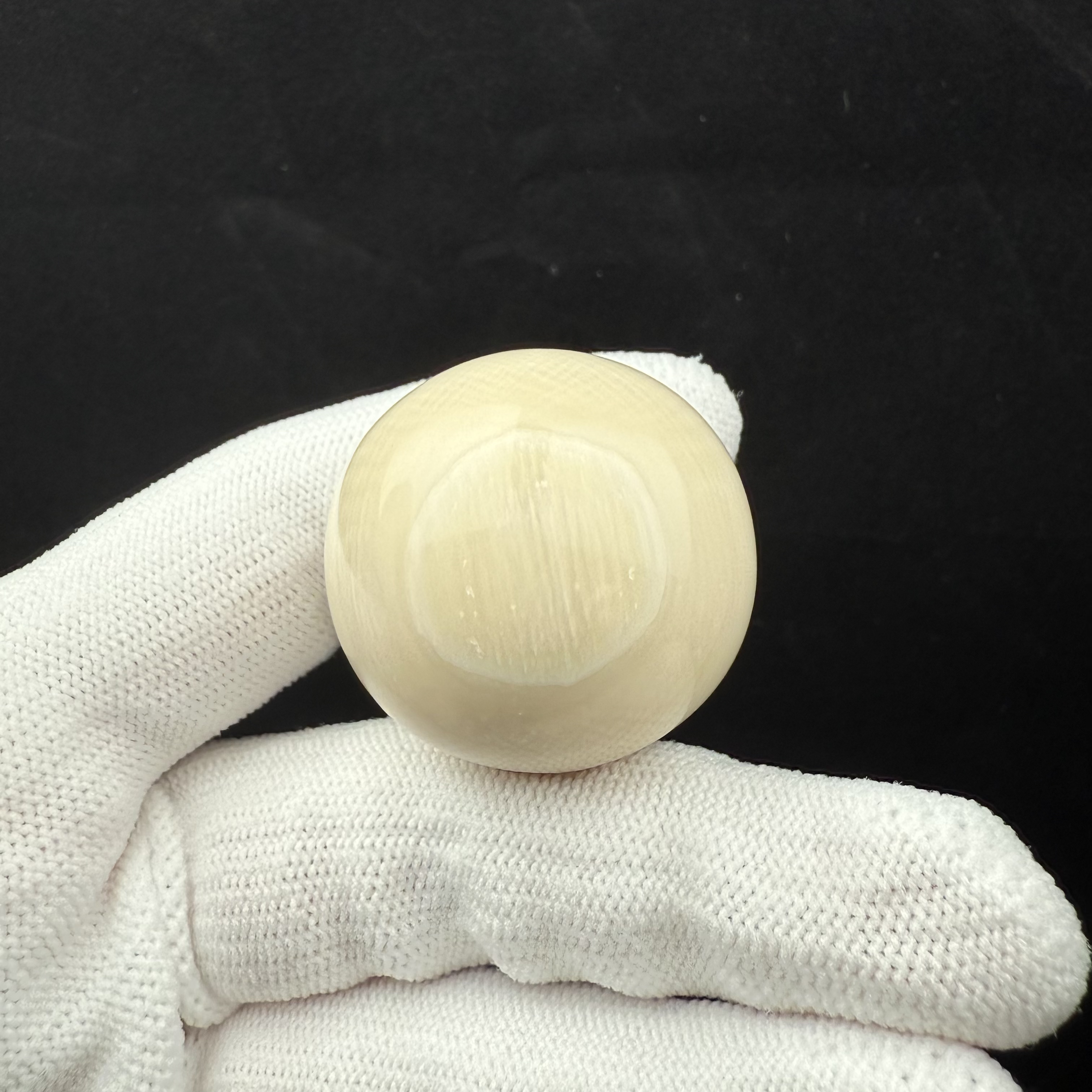 G2082天然猛犸 带皮圆珠31.8mm一物一图 假一罚十