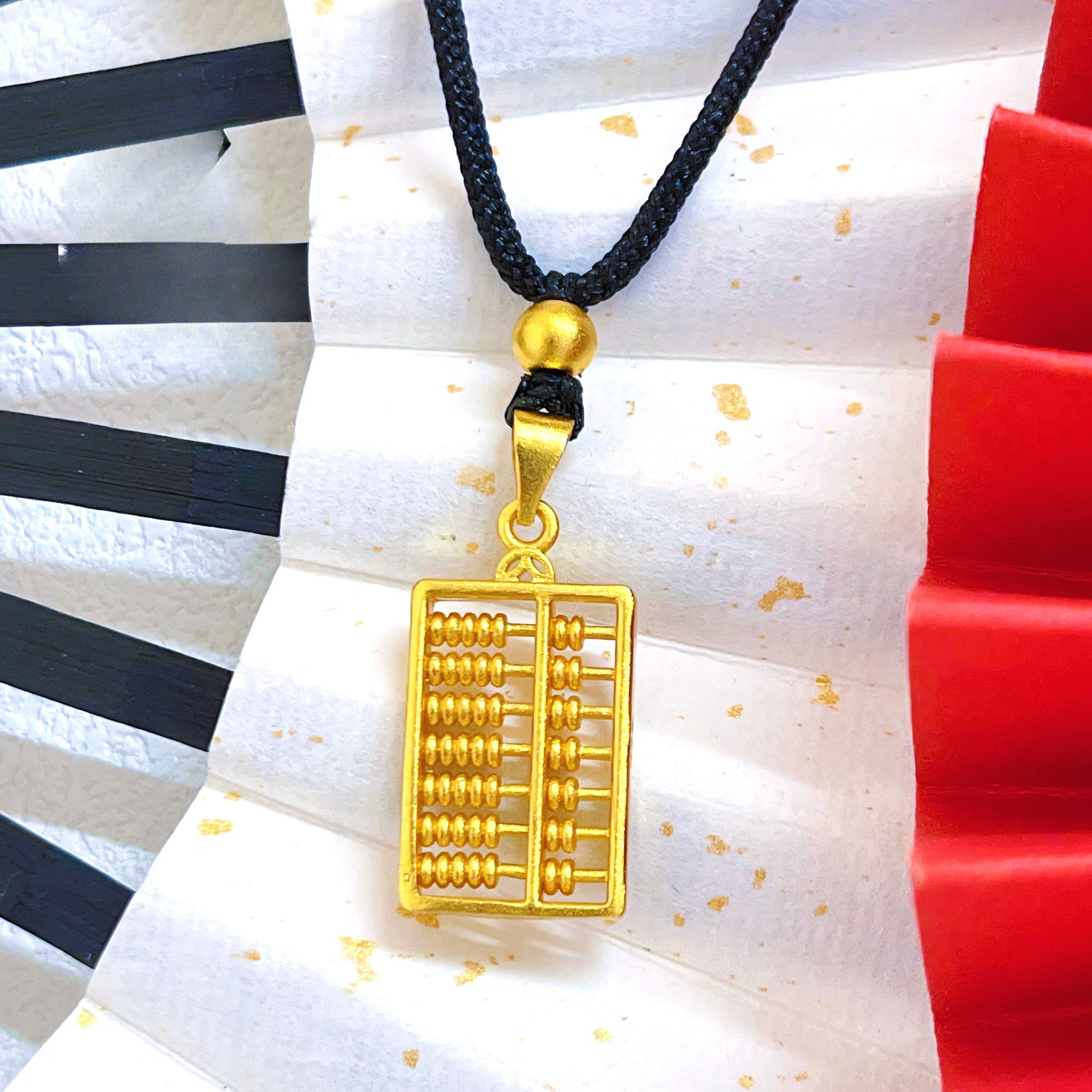 合金吊坠 矿合金古法算盘吊坠国风女项链diy饰品配件挂坠