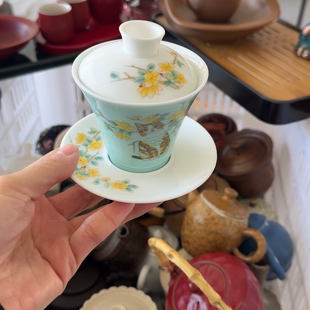 微瑕陶瓷茶具茶具茶杯茶壶