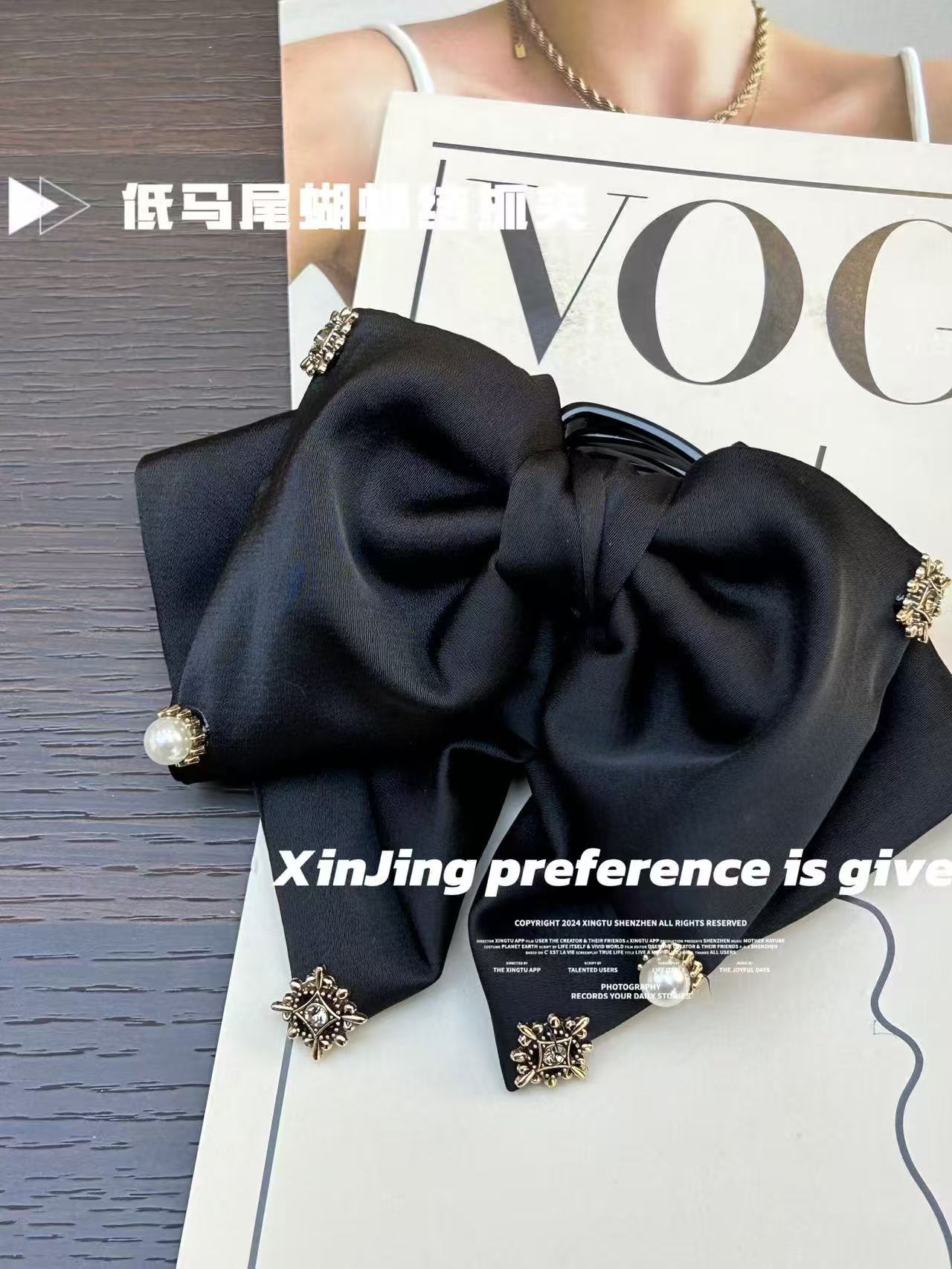 低马尾蝴蝶结抓夹