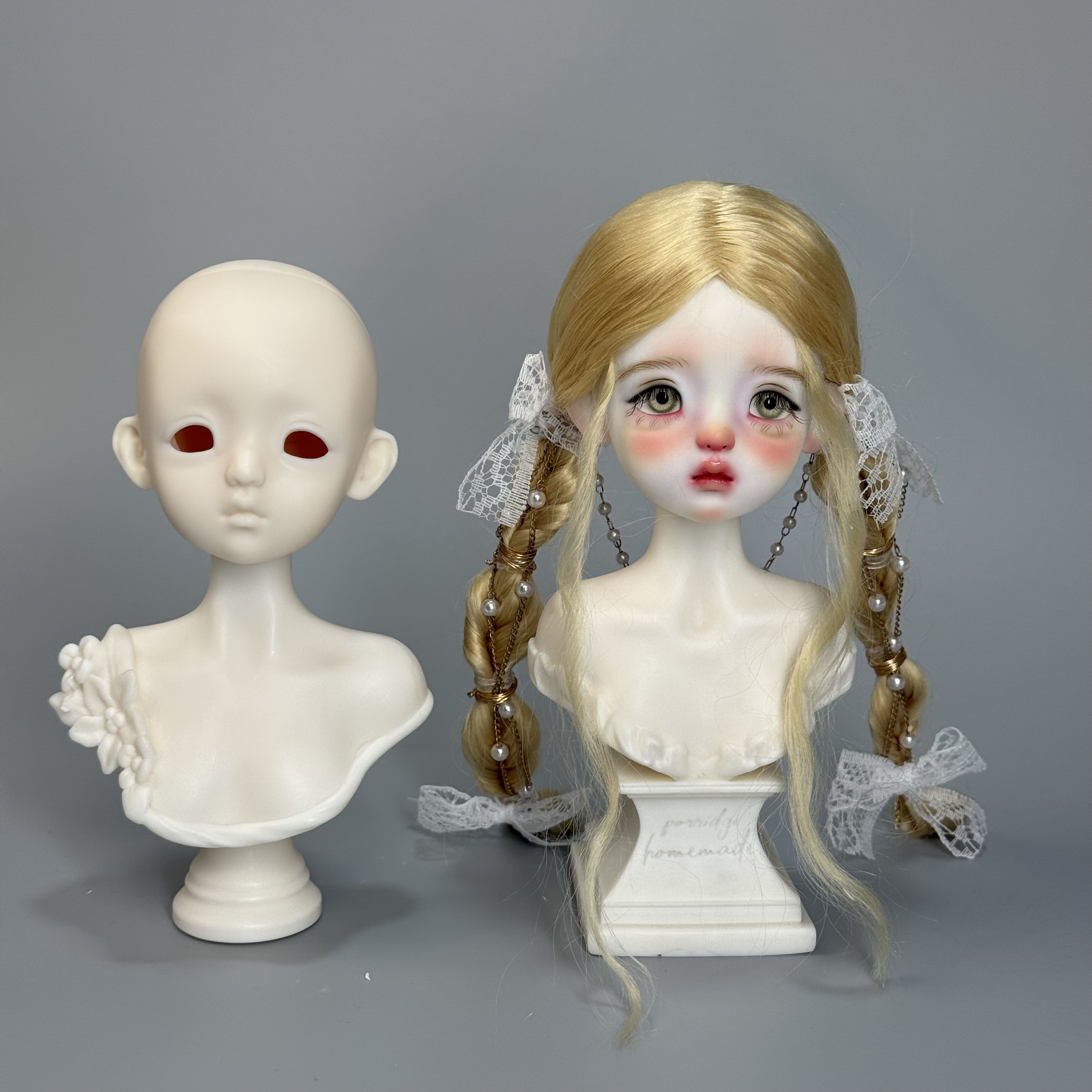 Lemon娃社-六分柠月带妆娃头 bjd娃头