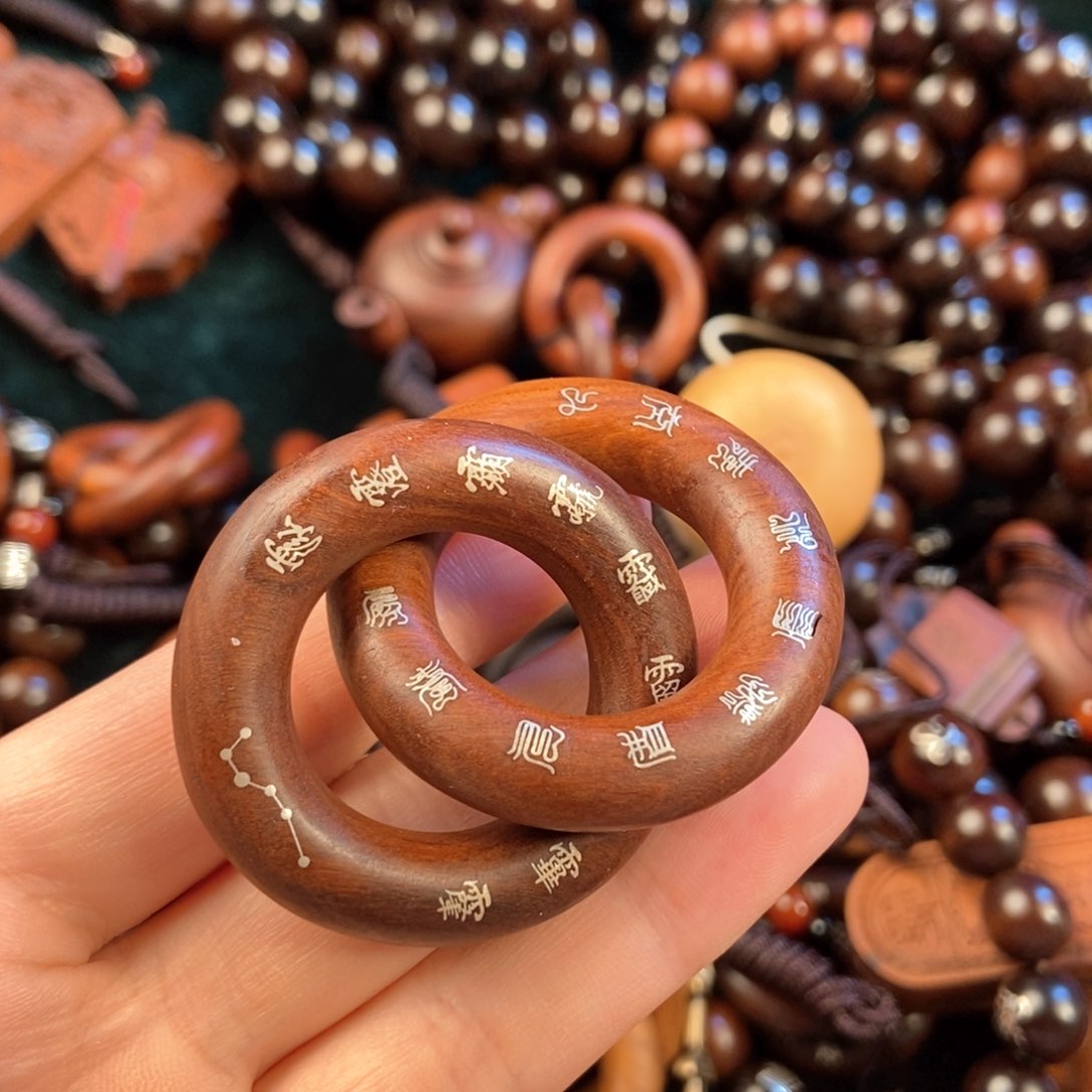 木雷击枣木999银丝镶嵌