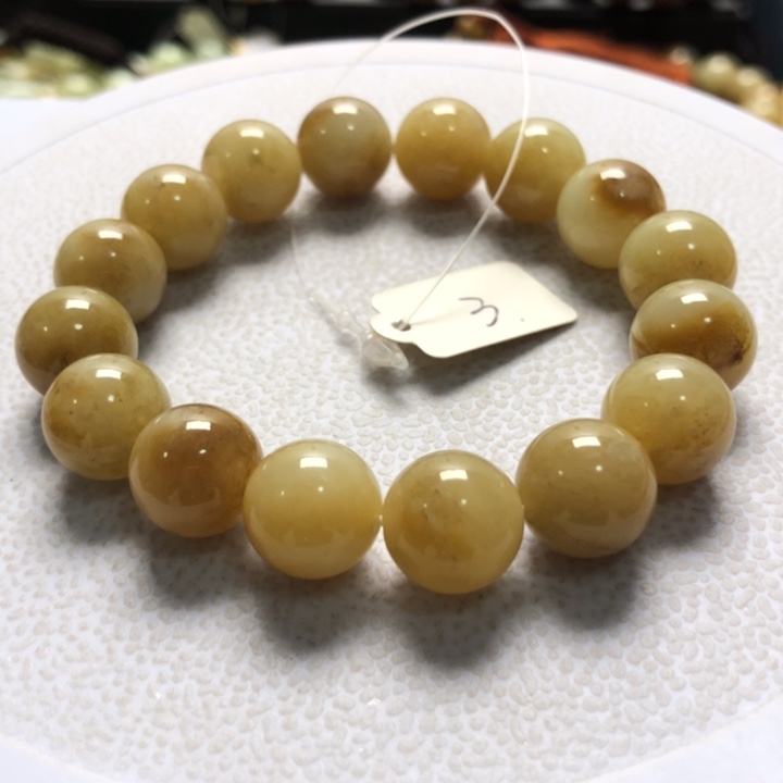 和田玉手串未镶嵌卡12