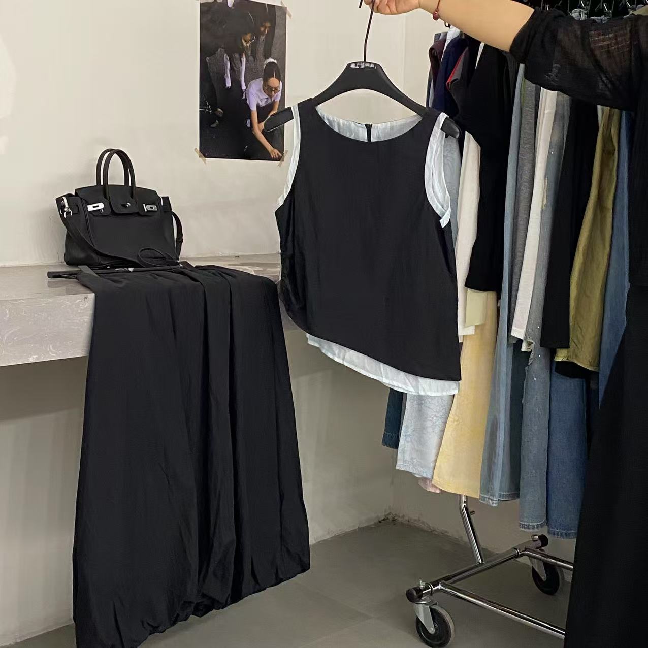 【ARONG阿荣家】套装32299-黑色-SM