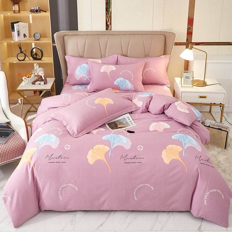 加厚保暖全棉磨毛四件套亲肤学生宿舍床笠三件套印花被罩斜纹床单