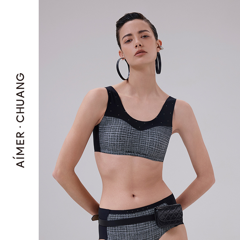 【秋冬新款舒适内衣】AIMER CHUANG素纹3系列圆领无托薄杯内衣CA172