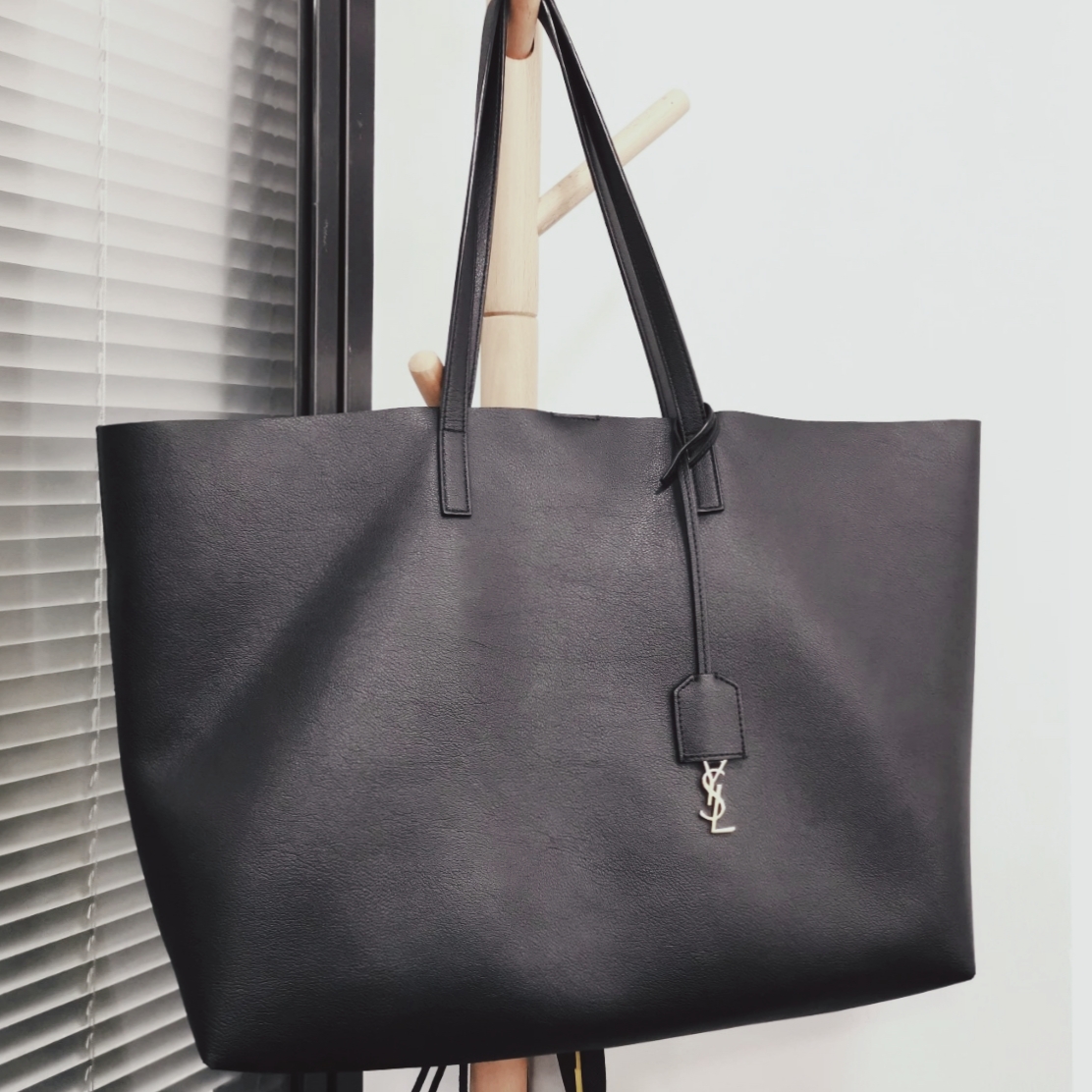 95新 YSL/圣罗兰 大象灰子母托特包47088288