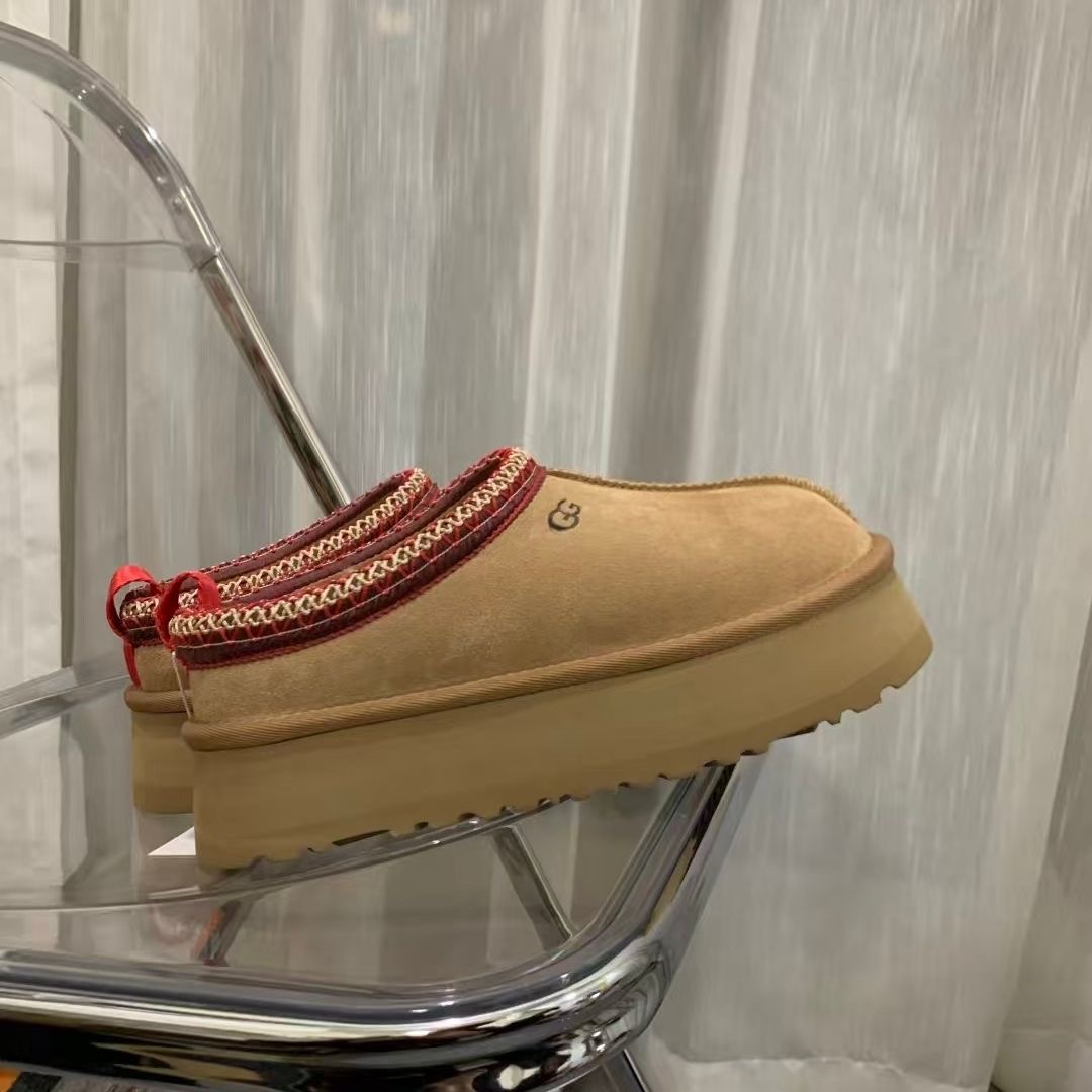 【U家品质】羊皮毛一体民族风厚底正品加厚保暖雪地靴