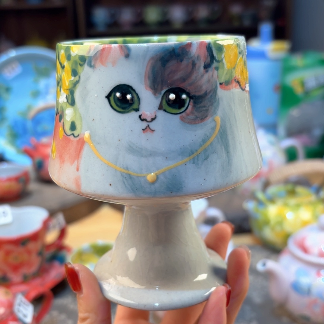 景德镇手绘高温釉下彩陶瓷茶具