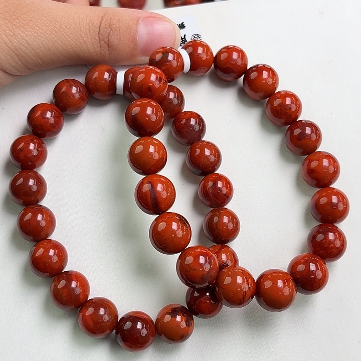 南红玛瑙未镶嵌手链牛血双色单圈11（多样式发其一）