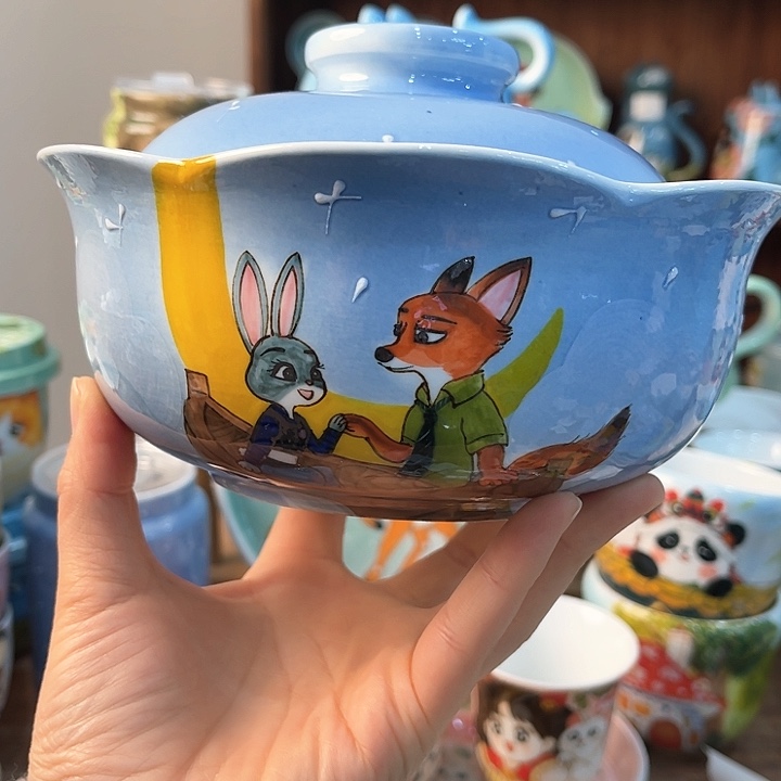 陶景德镇釉下手绘陶瓷 