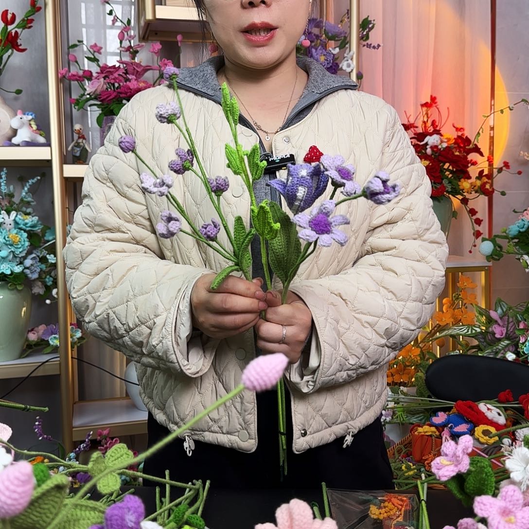 手工钩织设计花束