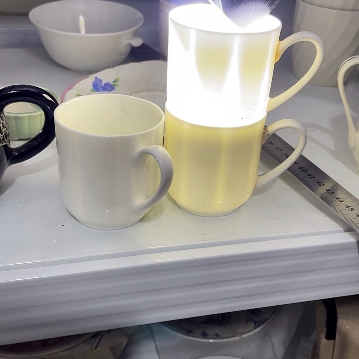 瓷片高骨瓷茶杯3个