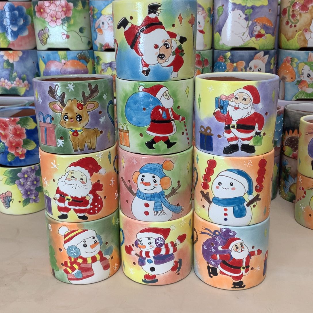 木*福利花盆，手绘花盆