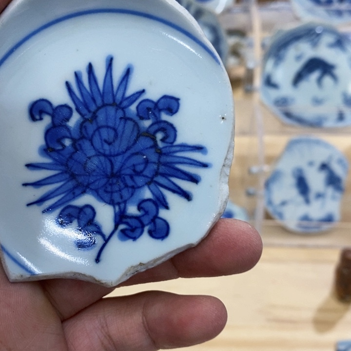 瓷片现代瓷器青花瓷片