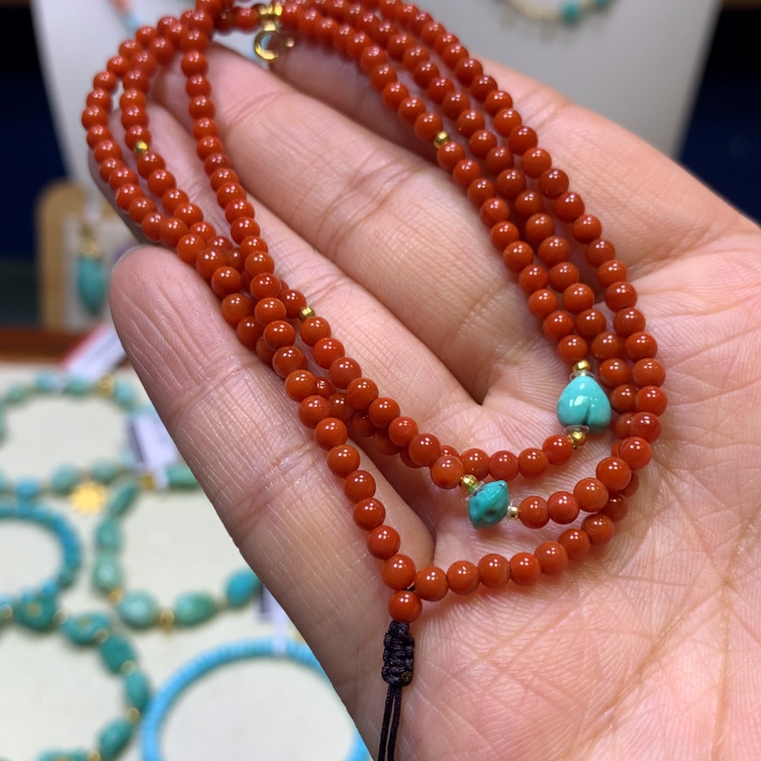 南红玛瑙18K金镶嵌万能链