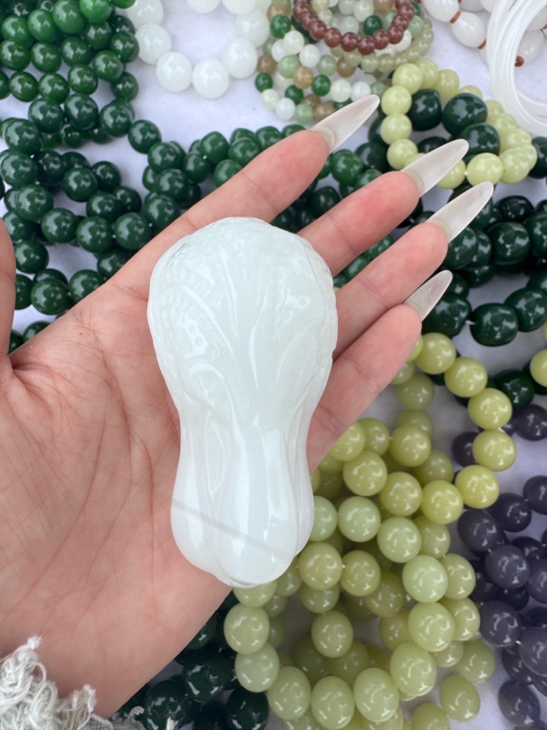 高端精品白菜手把件 白