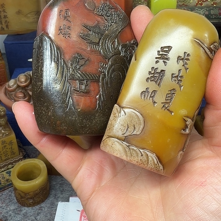 西***隋印石寿山石寿山石雕刻工艺精湛