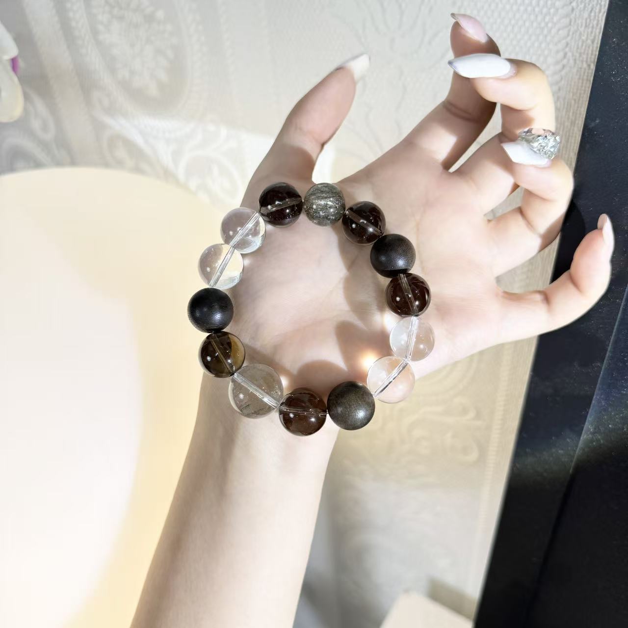 YYZ248E*暮野沉星*天然水晶茶水手串K3-4