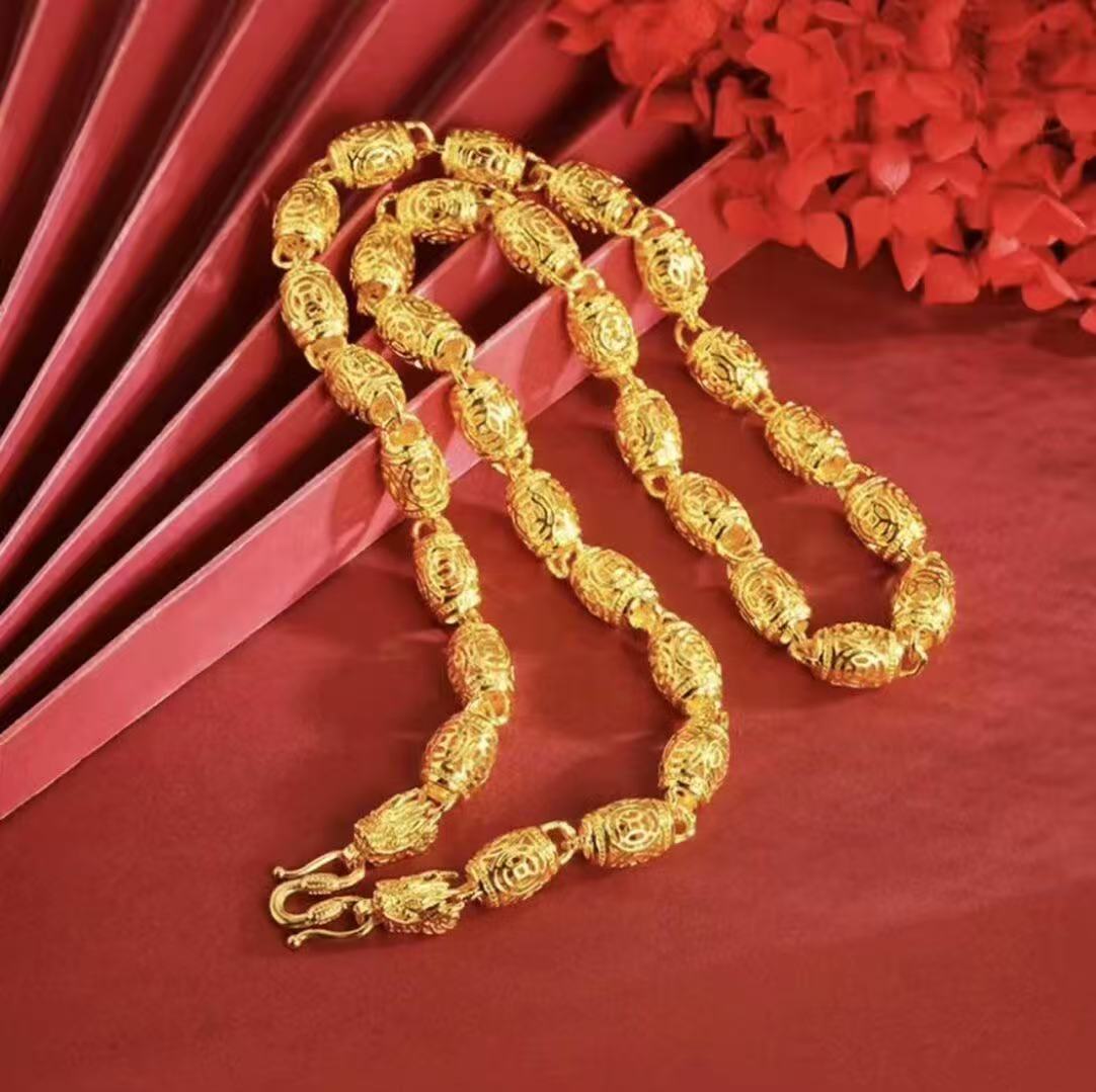 合金项链 【金钱橄榄项链】时尚百搭经典气质霸气男款