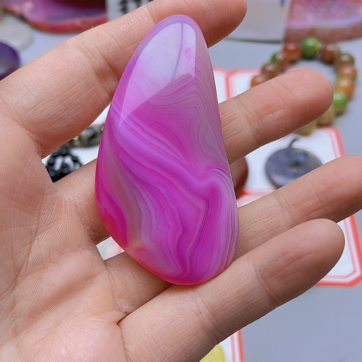 【闪购商品】玛瑙/玉髓珠宝半成品未镶嵌金**瑰