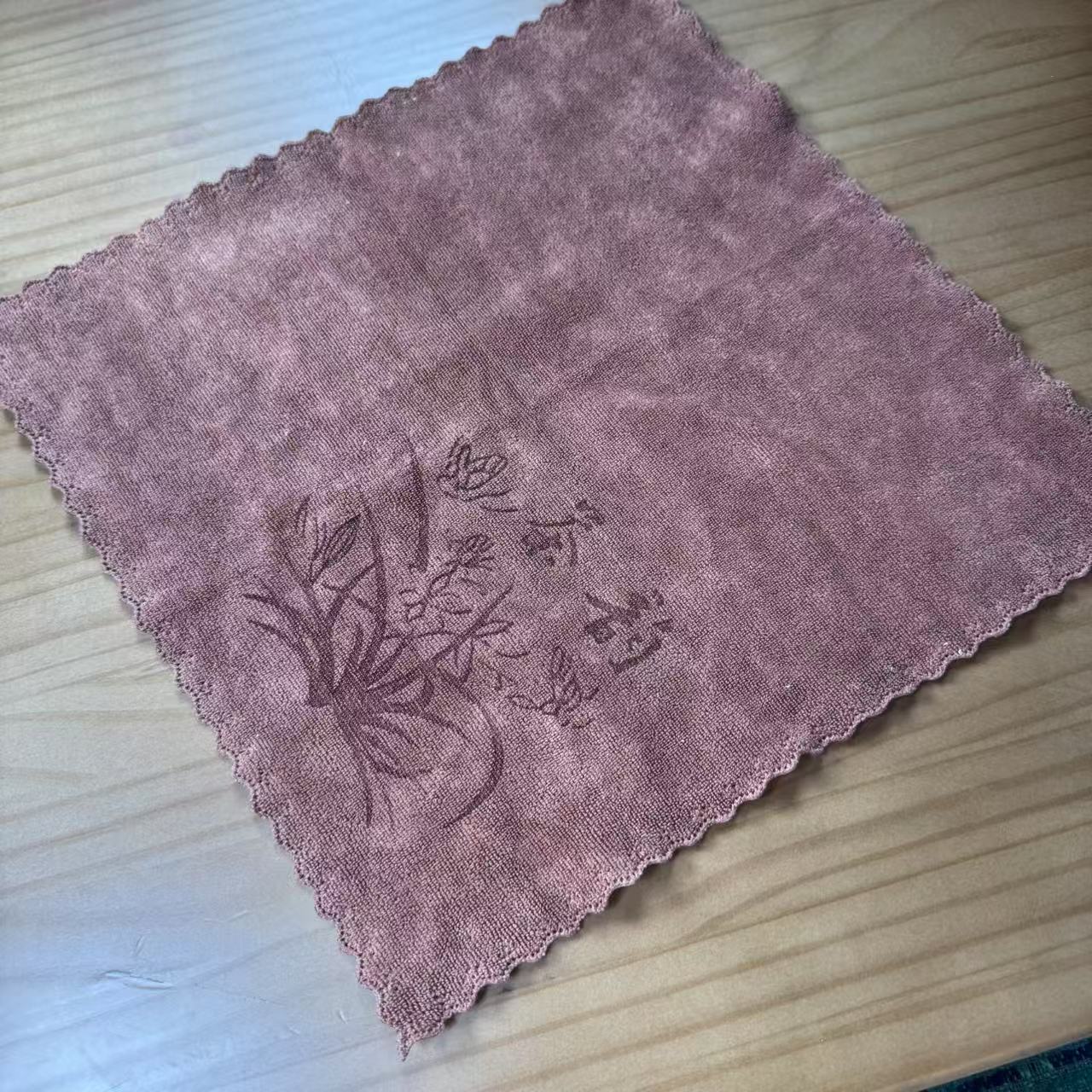 吸水茶巾棕色双面禅意（Z0030）