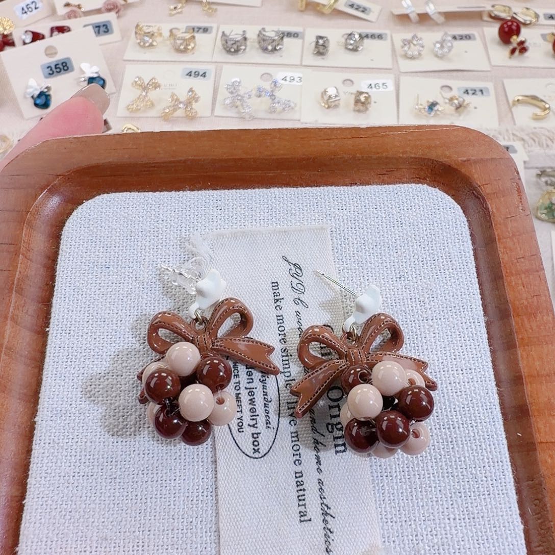 仿珍珠铜合金925银耳钉