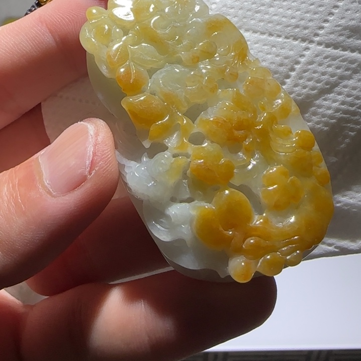 翡翠颈饰未镶嵌喜上眉梢