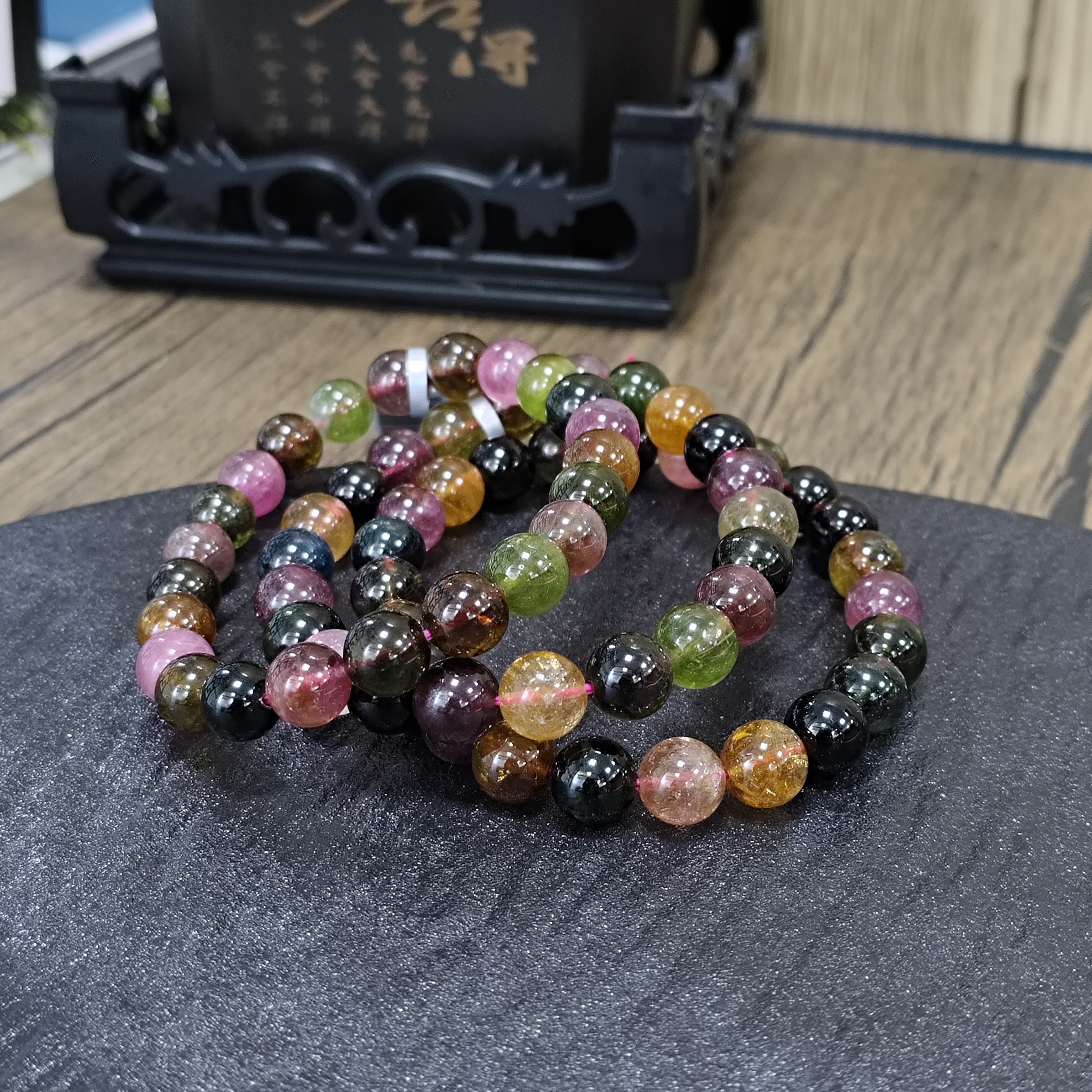 【书记甄选】天然碧玺单圈手链 多样式发一件 约8mm GD1084