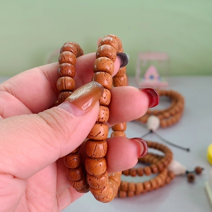 木质类深**扯桃核手串精工直切