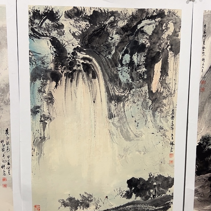 国画傅云石老师山水画作品