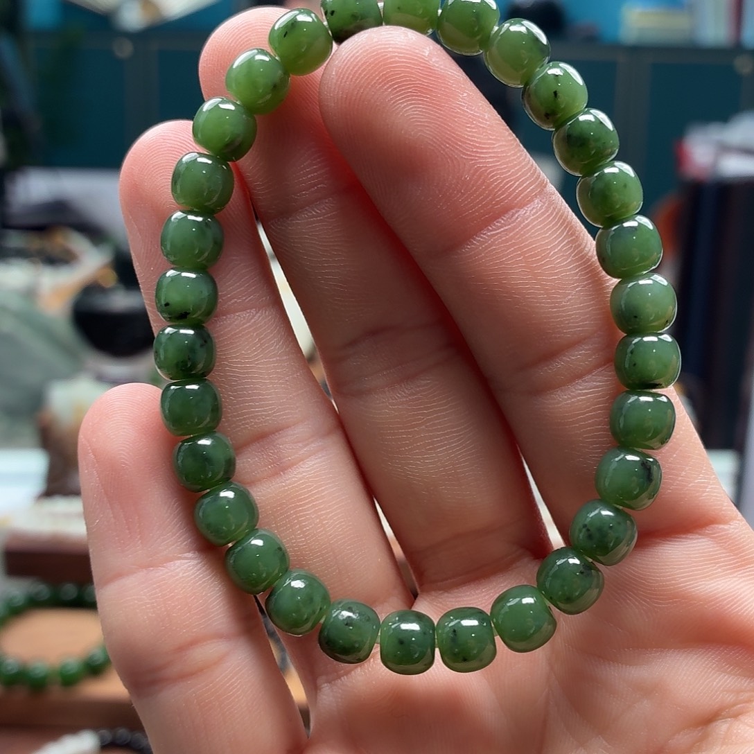 和田玉未镶嵌手串碧