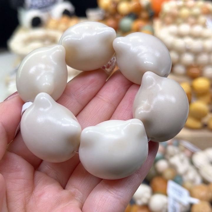 菩提根/象牙果手串象牙果猫头微瑕1.15 14