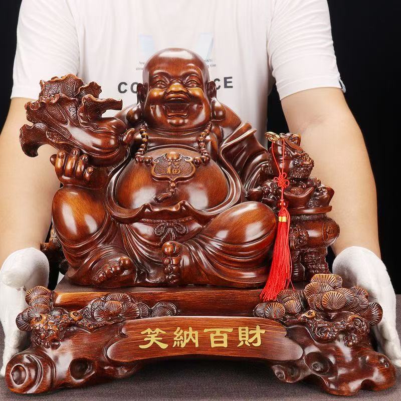 弥勒佛摆件笑纳百财奉供