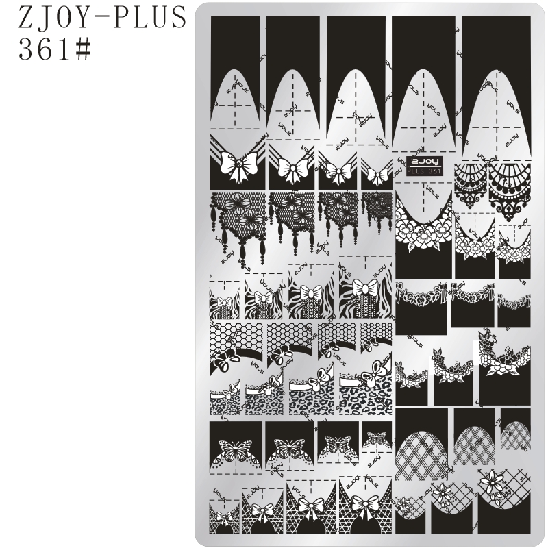 ZJOY迪侣plus351-395#美甲印花钢板DIY美甲转印模板工具