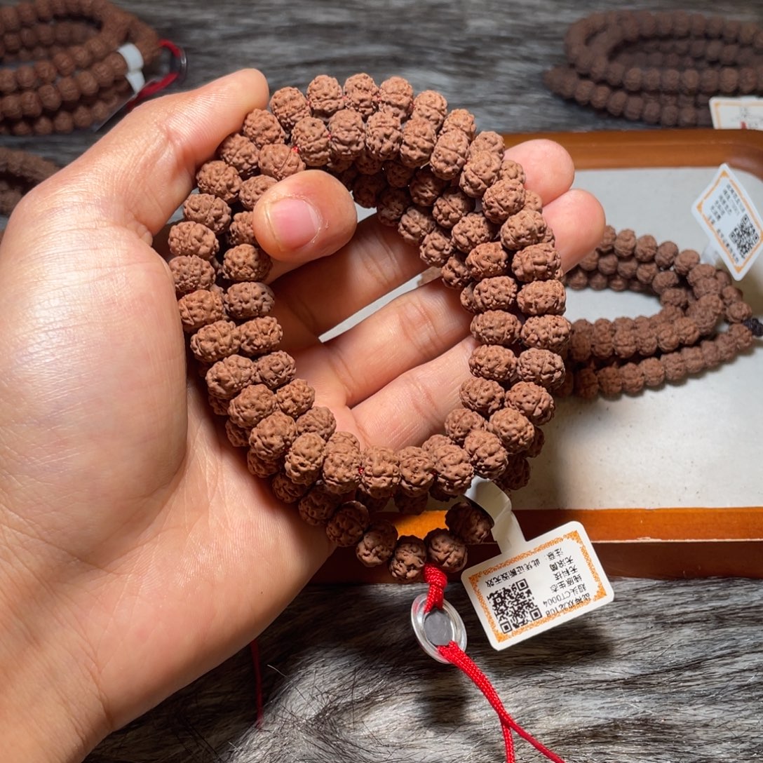 贪***淇金刚菩提手串超头战神双龙飞碟树祖108