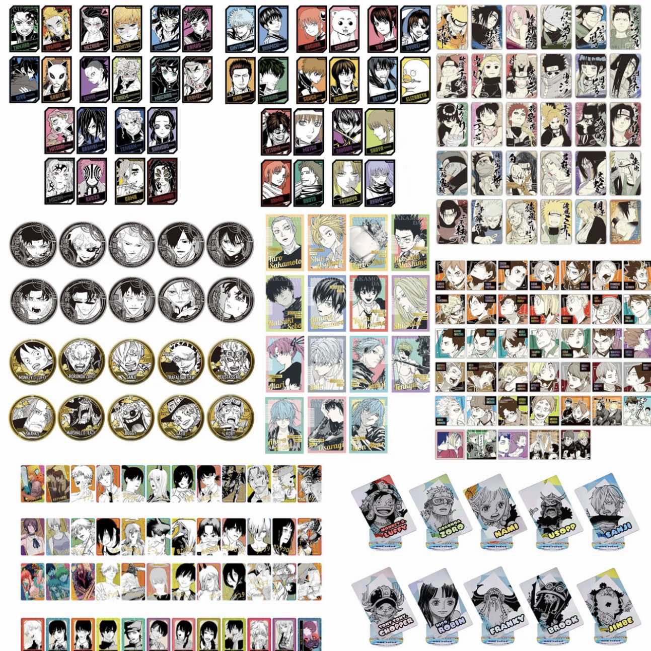 【JF2026】海贼王、鬼灭、银魂、火影、坂本吧唧小卡收藏盲盒【代拆】