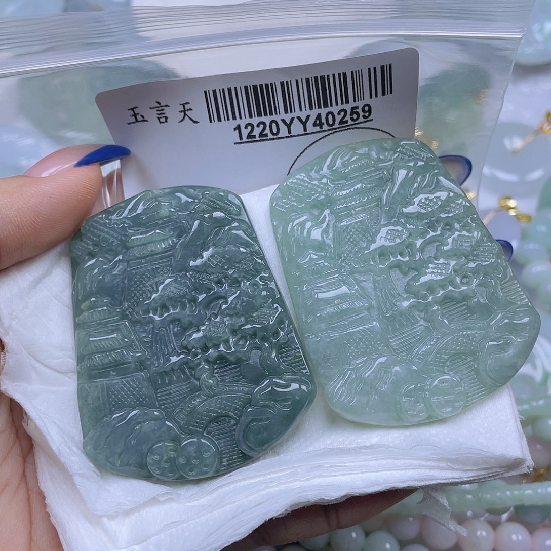 翡翠未镶嵌吊坠(不含链)