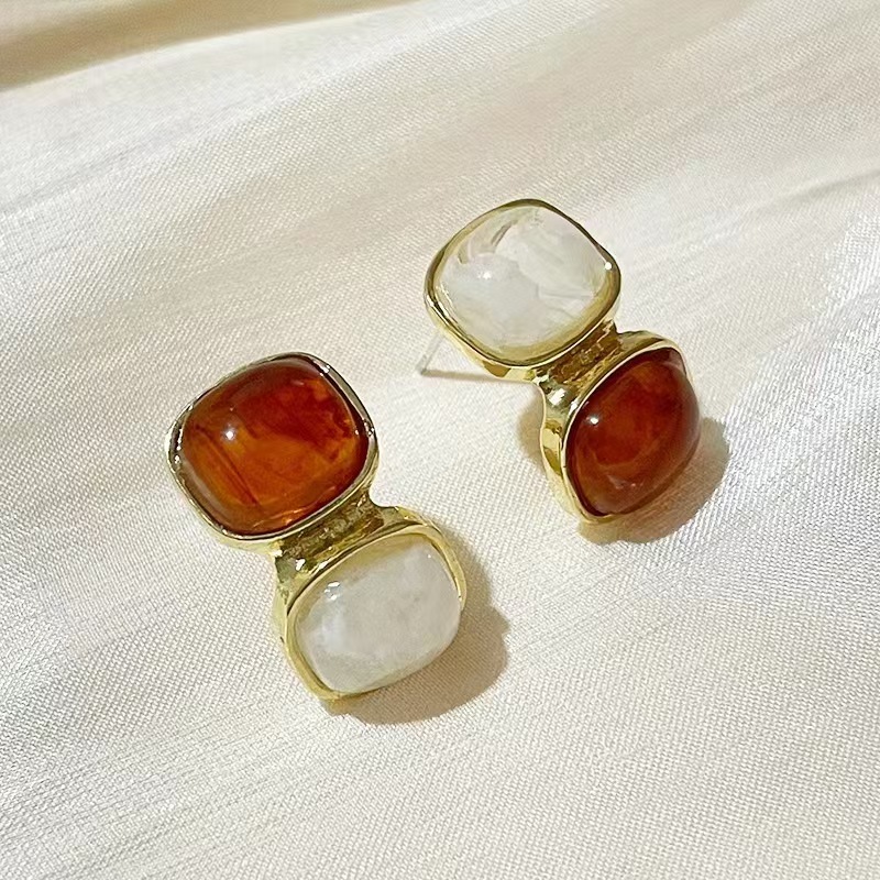 铜合金耳饰  H288 时尚简约流行复古百搭法式小众耳饰